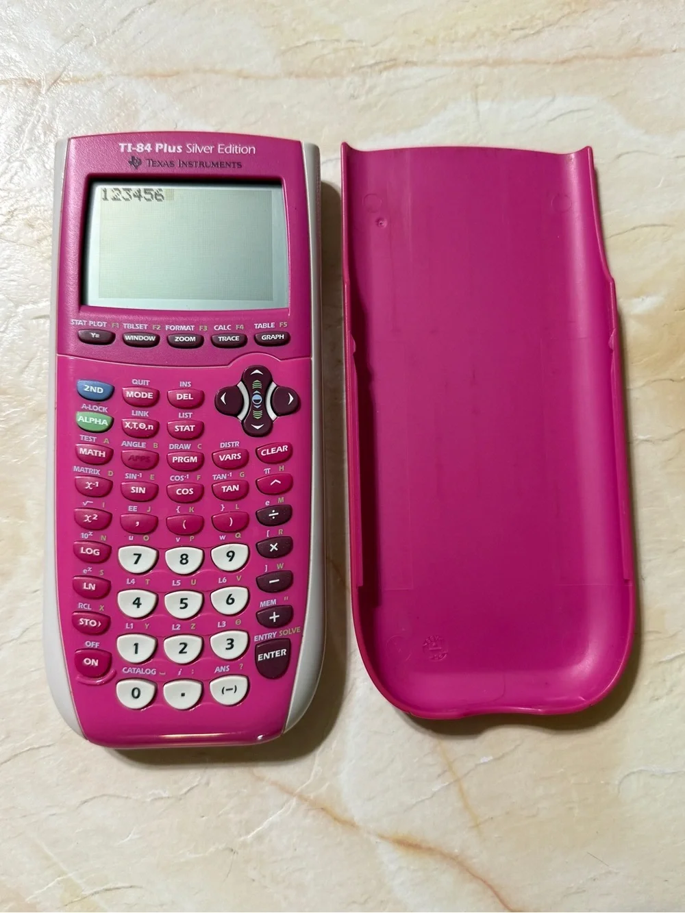 Texas Instruments TI-84 Plus Silver Edition Graphing Calculator - Pink